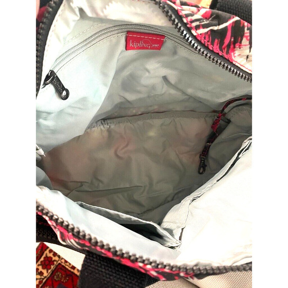 Kipling 2 pc matching Dark Pink, black & white medium purse and small bag - Picture 4 of 6